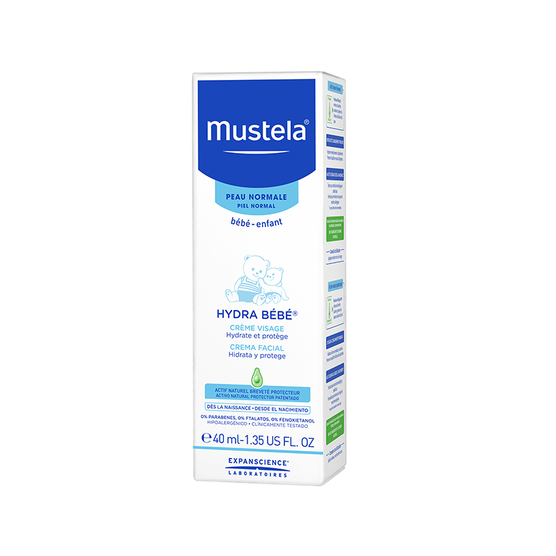 Mustela Hydra Bebe Facial Cream 2 ct 40 ml. Baby Skin Care Product