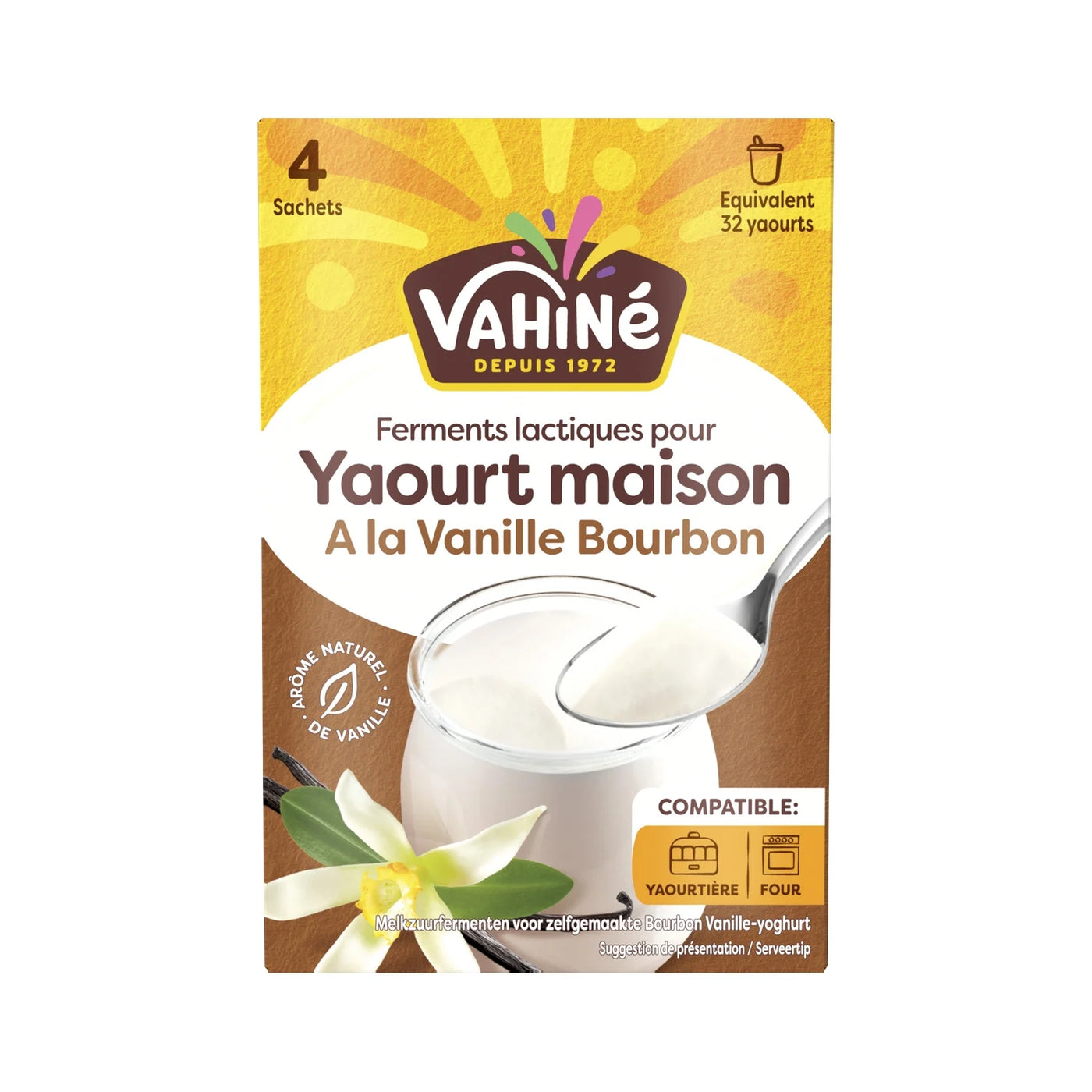 Vahine Yaourt Maison Ferment Lactique Vanille 4 x 5g