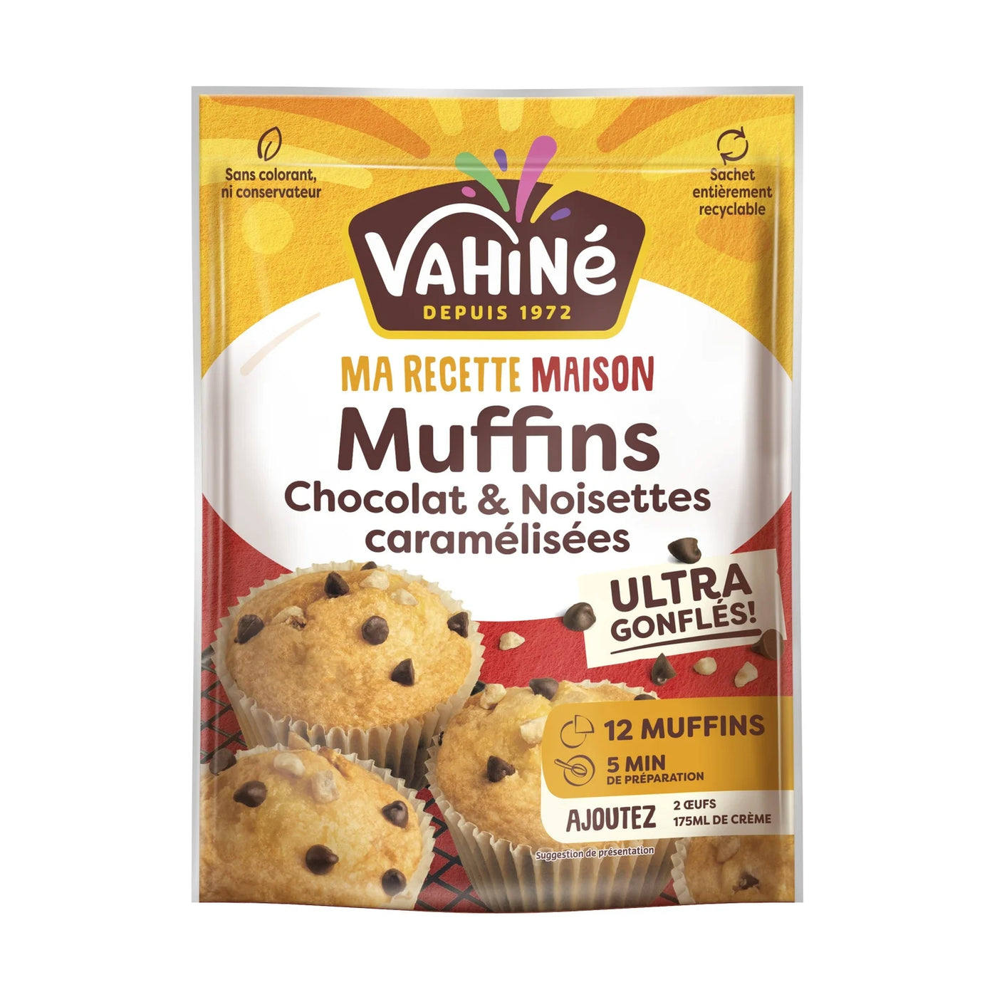 Vahine Preparation Pour Gateau Recette Gourmande Muffin Chocolat Noisette 330g