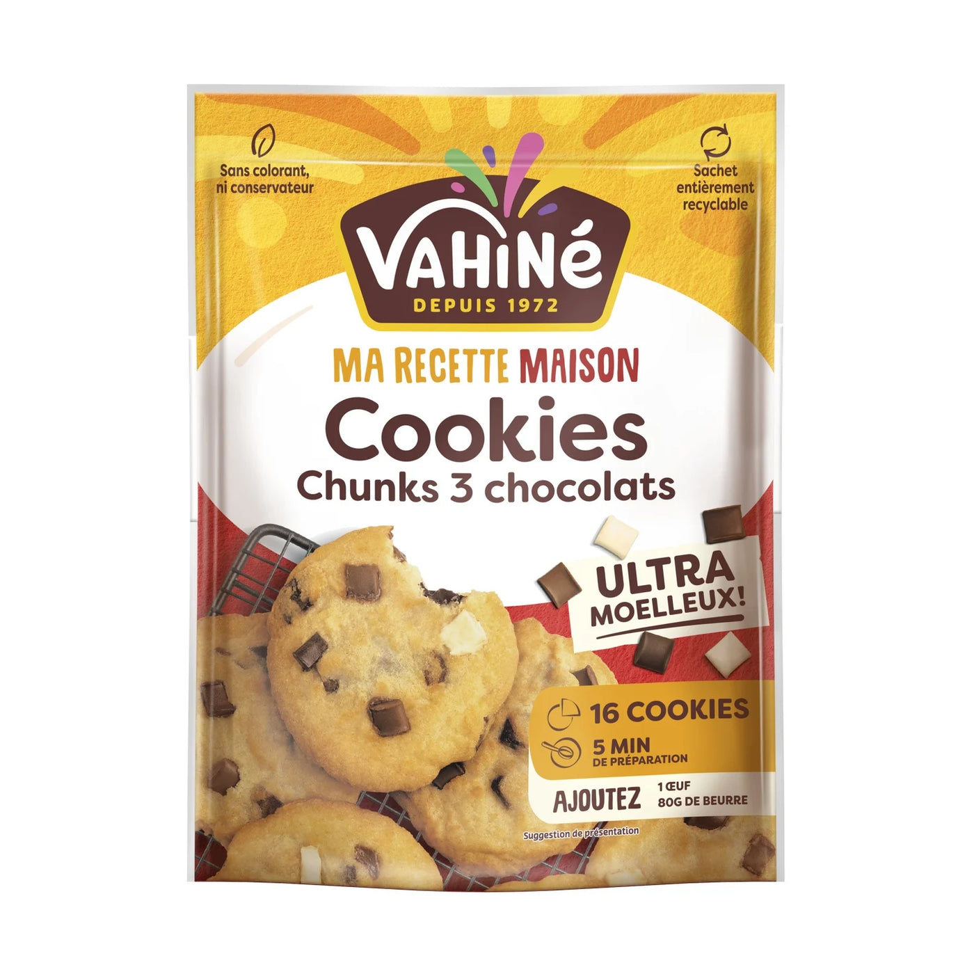 Vahine Preparation Pour Gateau Recette Gourmande Cookie Chocolat 330g