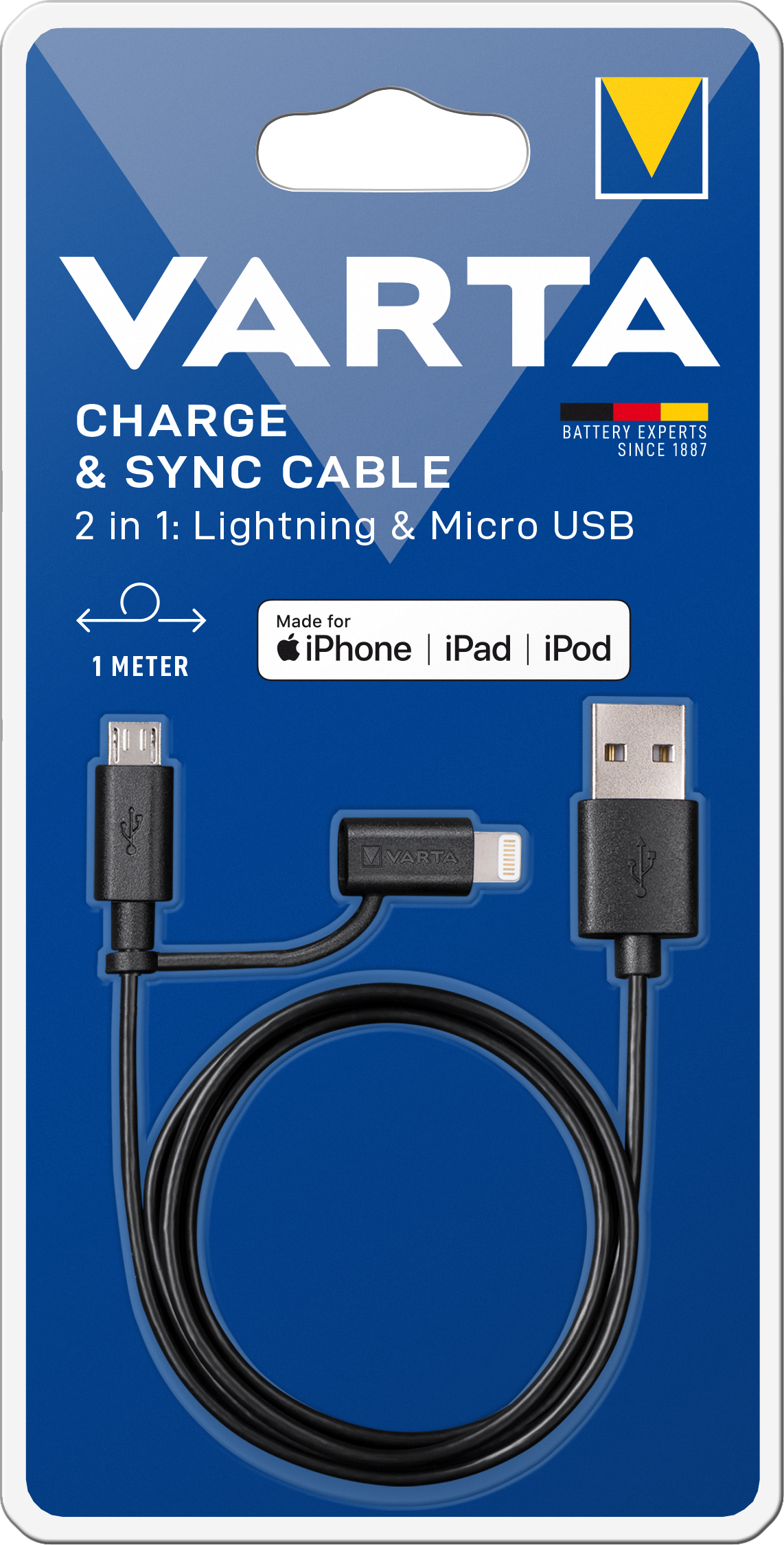 Varta Micro & Lightning USB Cable Charge and Sync