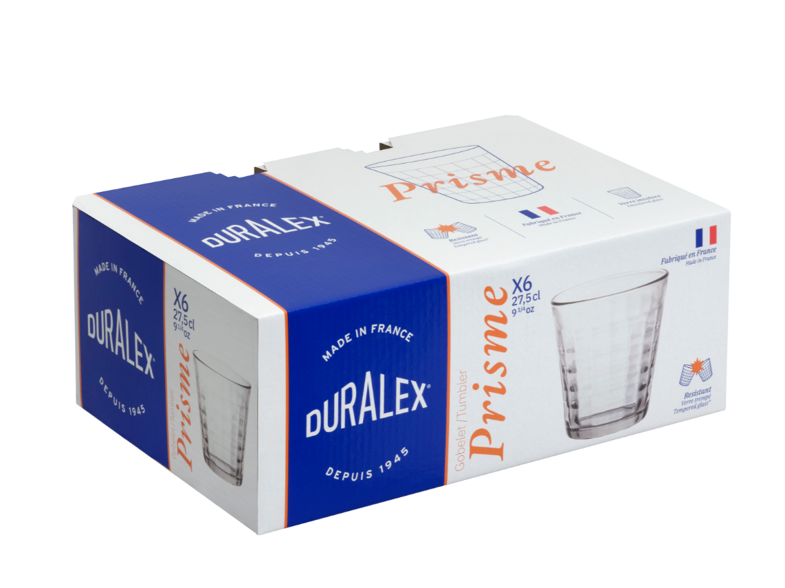 Duralex Prisme Uncoloured Tumbler 6X27.5cl