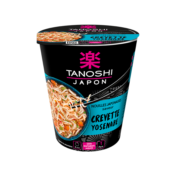 Tanoshi Cup Nouilles instantanée Crevette Yosenabe 65g