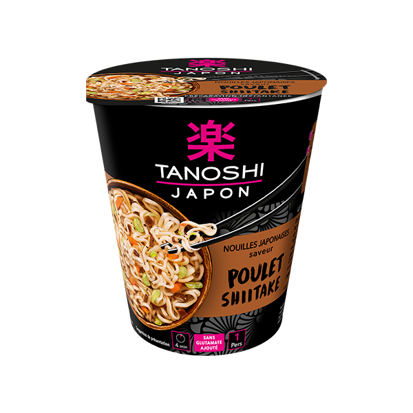 Tanoshi Cup Nouilles instantanée Poulet Shiitake 65g